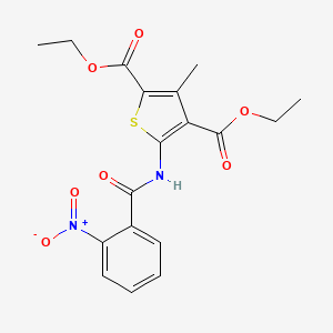 Diethyl 3-methyl-5-{[(2-nitrophenyl)carbonyl]amino}thiophene-2,4-dicarboxylate