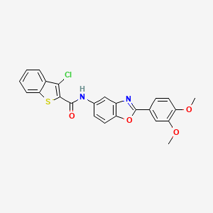 3-chloro-N-[2-(3,4-dimethoxyphenyl)-1,3-benzoxazol-5-yl]-1-benzothiophene-2-carboxamide