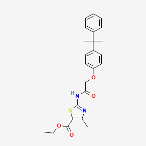 Ethyl 4-methyl-2-({[4-(2-phenylpropan-2-yl)phenoxy]acetyl}amino)-1,3-thiazole-5-carboxylate