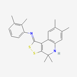 2,3-dimethyl-N-[(1Z)-4,4,7,8-tetramethyl-4,5-dihydro-1H-[1,2]dithiolo[3,4-c]quinolin-1-ylidene]aniline