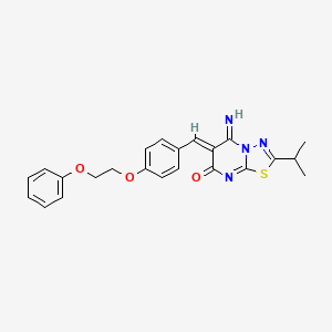 (6Z)-5-imino-6-[4-(2-phenoxyethoxy)benzylidene]-2-(propan-2-yl)-5,6-dihydro-7H-[1,3,4]thiadiazolo[3,2-a]pyrimidin-7-one