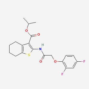 Propan-2-yl 2-{[(2,4-difluorophenoxy)acetyl]amino}-4,5,6,7-tetrahydro-1-benzothiophene-3-carboxylate