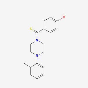 molecular formula C19H22N2OS B11651112 (4-Methoxyphenyl)[4-(2-methylphenyl)piperazin-1-yl]methanethione 