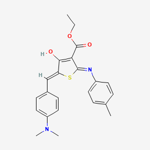 ethyl (5Z)-5-[4-(dimethylamino)benzylidene]-2-[(4-methylphenyl)amino]-4-oxo-4,5-dihydrothiophene-3-carboxylate