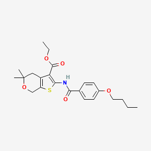 ethyl 2-{[(4-butoxyphenyl)carbonyl]amino}-5,5-dimethyl-4,7-dihydro-5H-thieno[2,3-c]pyran-3-carboxylate