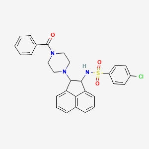 4-chloro-N-{2-[4-(phenylcarbonyl)piperazin-1-yl]-1,2-dihydroacenaphthylen-1-yl}benzenesulfonamide