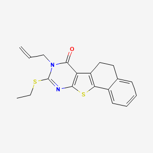 8-Allyl-9-ethylsulfanyl-5,8-dihydro-6H-11-thia-8,10-diaza-benzo[a]fluoren-7-one