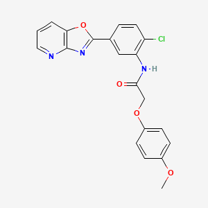 N-[2-chloro-5-([1,3]oxazolo[4,5-b]pyridin-2-yl)phenyl]-2-(4-methoxyphenoxy)acetamide