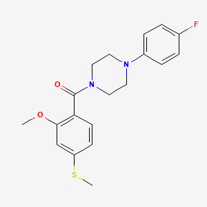 [4-(4-Fluorophenyl)piperazin-1-yl][2-methoxy-4-(methylsulfanyl)phenyl]methanone