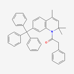 molecular formula C39H35NO B11651221 2-phenyl-1-(2,2,4-trimethyl-7-tritylquinolin-1(2H)-yl)ethanone 