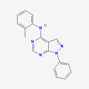 molecular formula C18H15N5 B11651229 N-(2-methylphenyl)-1-phenyl-1H-pyrazolo[3,4-d]pyrimidin-4-amine 