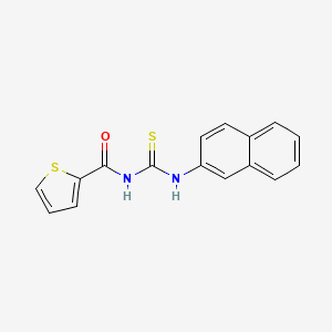 molecular formula C16H12N2OS2 B11651271 N-(naphthalen-2-ylcarbamothioyl)thiophene-2-carboxamide 