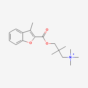 N,N,N,2,2-pentamethyl-3-{[(3-methyl-1-benzofuran-2-yl)carbonyl]oxy}propan-1-aminium