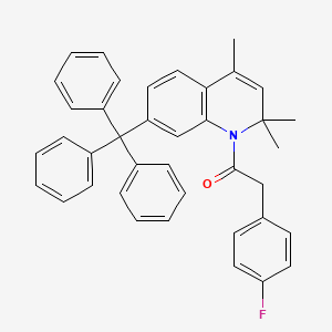 2-(4-fluorophenyl)-1-(2,2,4-trimethyl-7-tritylquinolin-1(2H)-yl)ethanone