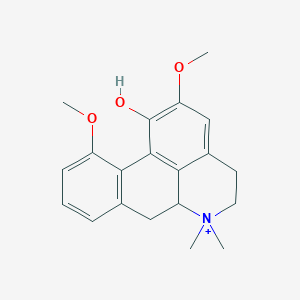 1-hydroxy-2,11-dimethoxy-6,6-dimethyl-5,6,6a,7-tetrahydro-4H-dibenzo[de,g]quinolinium