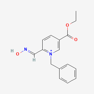 molecular formula C16H17N2O3+ B11651329 1-benzyl-5-(ethoxycarbonyl)-2-[(E)-(hydroxyimino)methyl]pyridinium 