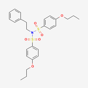 N-(2-Phenylethyl)-4-propoxy-N-[(4-propoxyphenyl)sulfonyl]benzenesulfonamide