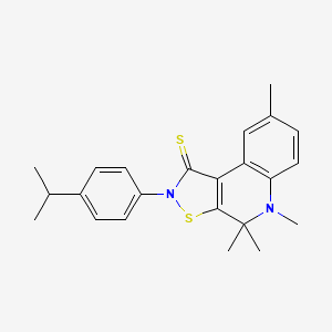 4,4,5,8-tetramethyl-2-[4-(propan-2-yl)phenyl]-4,5-dihydro[1,2]thiazolo[5,4-c]quinoline-1(2H)-thione