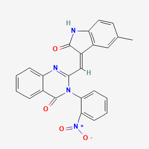 2-[(Z)-(5-methyl-2-oxo-1,2-dihydro-3H-indol-3-ylidene)methyl]-3-(2-nitrophenyl)quinazolin-4(3H)-one