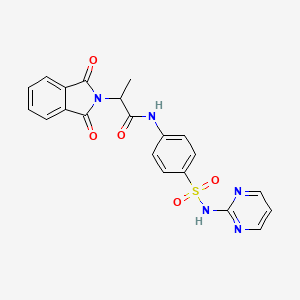 2-(1,3-dioxo-1,3-dihydro-2H-isoindol-2-yl)-N-[4-(pyrimidin-2-ylsulfamoyl)phenyl]propanamide