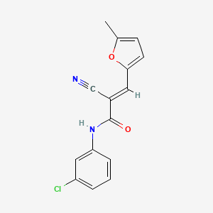 molecular formula C15H11ClN2O2 B11651386 (2E)-N-(3-chlorophenyl)-2-cyano-3-(5-methylfuran-2-yl)prop-2-enamide 