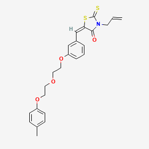 (5E)-5-(3-{2-[2-(4-methylphenoxy)ethoxy]ethoxy}benzylidene)-3-(prop-2-en-1-yl)-2-thioxo-1,3-thiazolidin-4-one