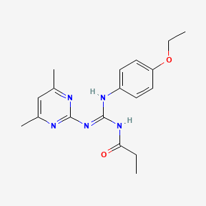 N-[(Z)-[(4,6-Dimethylpyrimidin-2-YL)amino][(4-ethoxyphenyl)amino]methylidene]propanamide