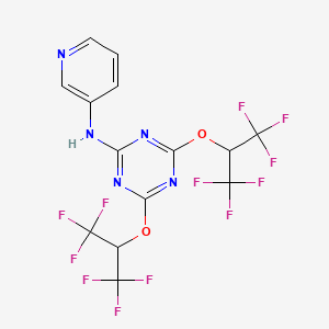 4,6-bis[(1,1,1,3,3,3-hexafluoropropan-2-yl)oxy]-N-(pyridin-3-yl)-1,3,5-triazin-2-amine