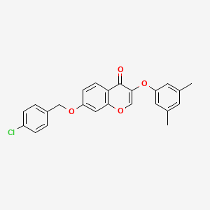 7-[(4-chlorophenyl)methoxy]-3-(3,5-dimethylphenoxy)-4H-chromen-4-one