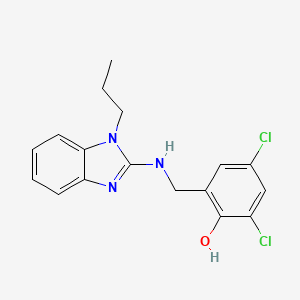 2,4-dichloro-6-{[(1-propyl-1H-benzimidazol-2-yl)amino]methyl}phenol