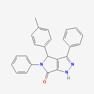 4-(4-methylphenyl)-3,5-diphenyl-4,5-dihydropyrrolo[3,4-c]pyrazol-6(2H)-one