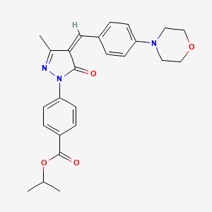 propan-2-yl 4-{(4Z)-3-methyl-4-[4-(morpholin-4-yl)benzylidene]-5-oxo-4,5-dihydro-1H-pyrazol-1-yl}benzoate