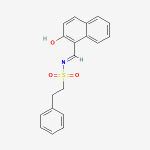 molecular formula C19H17NO3S B11651513 N-[(E)-(2-hydroxy-1-naphthyl)methylidene]-2-phenylethanesulfonamide 