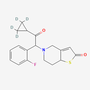 molecular formula C18H14D4FNO2S B1165152 Prasugrel-D4 Metabolite (R95913 Mixture of Diastereomers) 