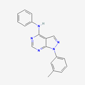 molecular formula C18H15N5 B11651533 N-phenyl-1-(m-tolyl)-1H-pyrazolo[3,4-d]pyrimidin-4-amine 