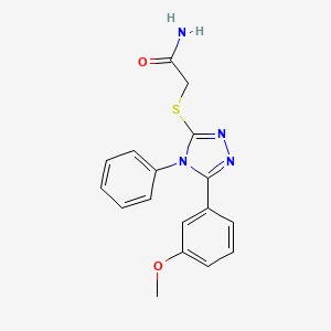 2-[[5-(3-Methoxyphenyl)-4-phenyl-4H-1,2,4-triazol-3-yl]thio]acetamide