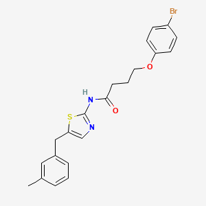 molecular formula C21H21BrN2O2S B11651597 4-(4-bromophenoxy)-N-[5-(3-methylbenzyl)-1,3-thiazol-2-yl]butanamide 