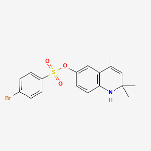 molecular formula C18H18BrNO3S B11651606 (2,2,4-trimethyl-1H-quinolin-6-yl) 4-bromobenzenesulfonate 