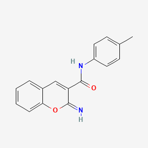 molecular formula C17H14N2O2 B11651655 2-imino-N-(4-methylphenyl)-2H-chromene-3-carboxamide 