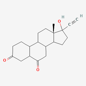 molecular formula C20H26O3 B1165166 17-Hydroxy-19-norpregn-20-yne-3,6-dione CAS No. 53697-08-8