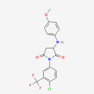 1-[4-Chloro-3-(trifluoromethyl)phenyl]-3-[(4-methoxyphenyl)amino]pyrrolidine-2,5-dione