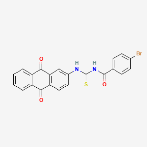 4-bromo-N-[(9,10-dioxo-9,10-dihydroanthracen-2-yl)carbamothioyl]benzamide