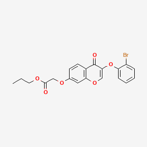 molecular formula C20H17BrO6 B11651742 propyl {[3-(2-bromophenoxy)-4-oxo-4H-chromen-7-yl]oxy}acetate 