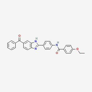 molecular formula C29H23N3O3 B11651781 4-ethoxy-N-{4-[5-(phenylcarbonyl)-1H-benzimidazol-2-yl]phenyl}benzamide 