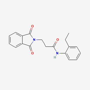 molecular formula C19H18N2O3 B11651825 3-(1,3-dioxo-1,3-dihydro-2H-isoindol-2-yl)-N-(2-ethylphenyl)propanamide 