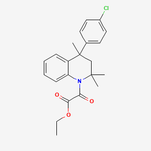 molecular formula C22H24ClNO3 B11651830 ethyl [4-(4-chlorophenyl)-2,2,4-trimethyl-3,4-dihydroquinolin-1(2H)-yl](oxo)acetate 