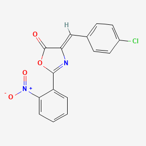 molecular formula C16H9ClN2O4 B11651835 (4Z)-4-(4-chlorobenzylidene)-2-(2-nitrophenyl)-1,3-oxazol-5(4H)-one 