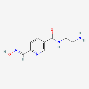 molecular formula C9H12N4O2 B11651854 N-(2-aminoethyl)-6-[(E)-(hydroxyimino)methyl]pyridine-3-carboxamide 