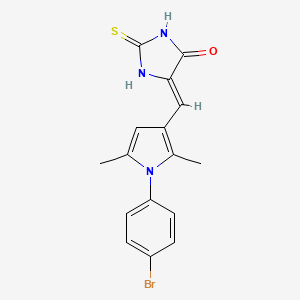 (5Z)-5-{[1-(4-bromophenyl)-2,5-dimethyl-1H-pyrrol-3-yl]methylidene}-2-thioxoimidazolidin-4-one