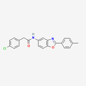 2-(4-chlorophenyl)-N-[2-(4-methylphenyl)-1,3-benzoxazol-5-yl]acetamide